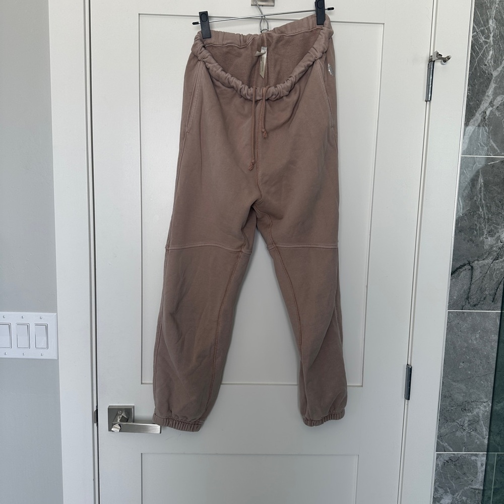 Free People Taupe Drawstring Joggers